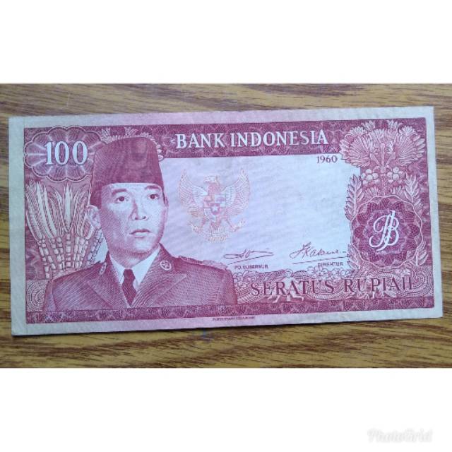 100 rupiah soekarno 1960