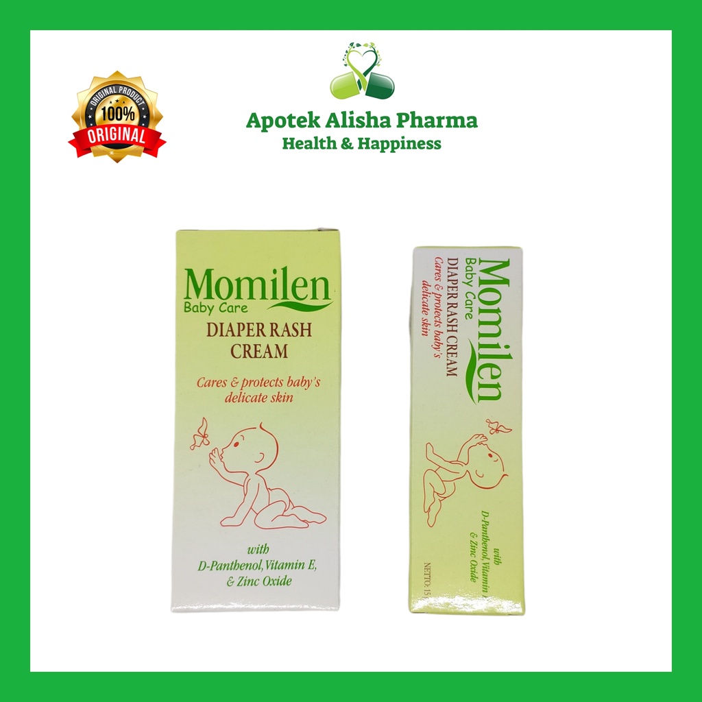 MOMILEN DIAPER RASH CREAM Tube 15gr/30gr - Momilen Diaper Krim / Momilen Baby Diapers Cream / Momilen Ruam Popok Bayi / Meredakan Gatal / Kulit Pantat Bayi Kemerahan