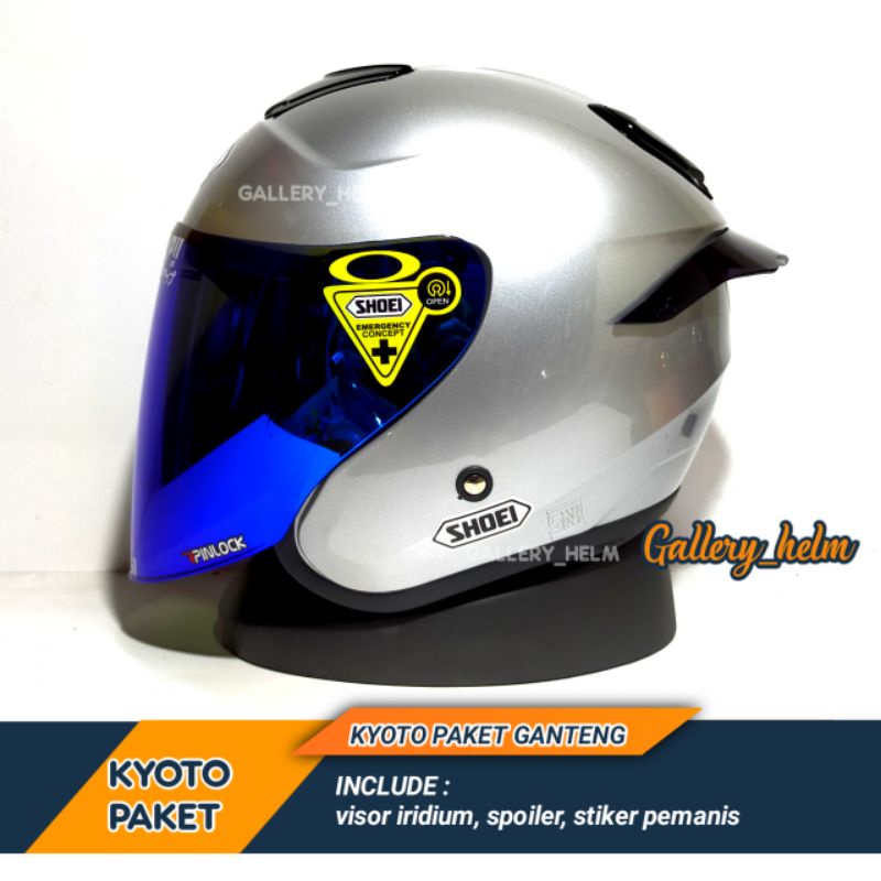 HELM DYR OSAKA SILVER GLOSSY | MERK DYR | CUSTOM SHOEI