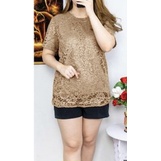 PROMO ATASAN BRUKAT GLITER SIFANA BLOUSE TERBARU PREMIUM |BLOUSE SIFANA FULL BRUKAT L-XL/Atasan sifana/blouse terbaru