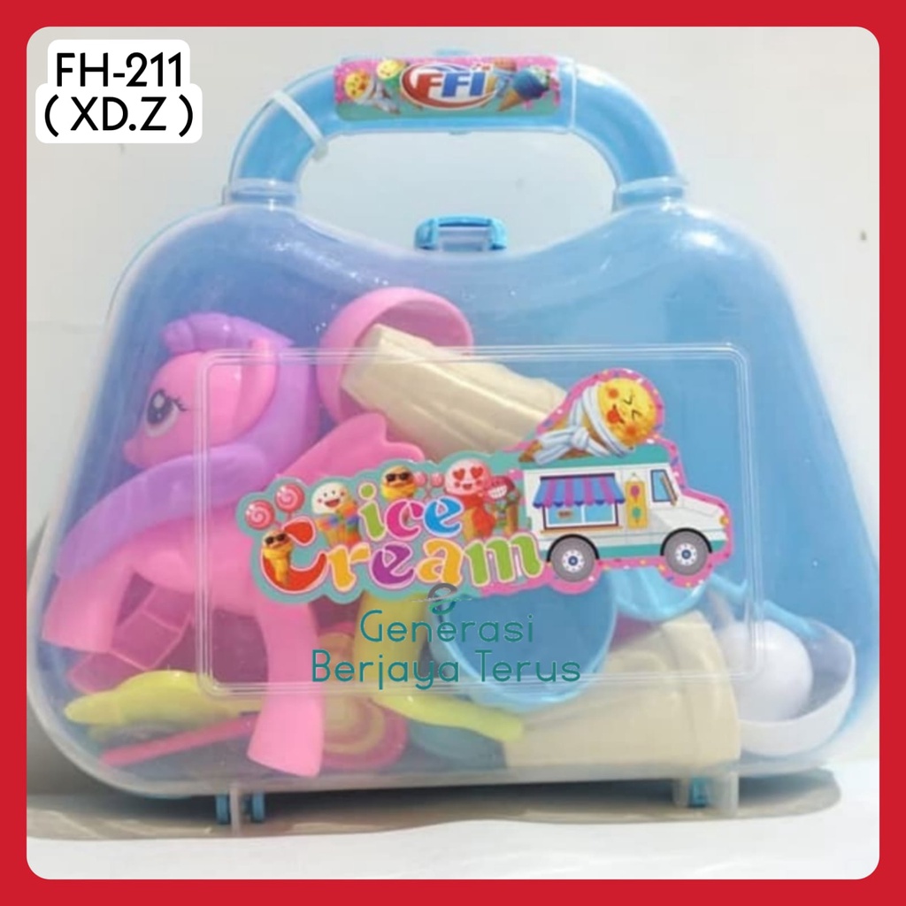 MAINAN ANAK PEREMPUAN ICE CREAM LITTLE PONY BOX FH211 / MAINAN ES KRIM KUDA PONY