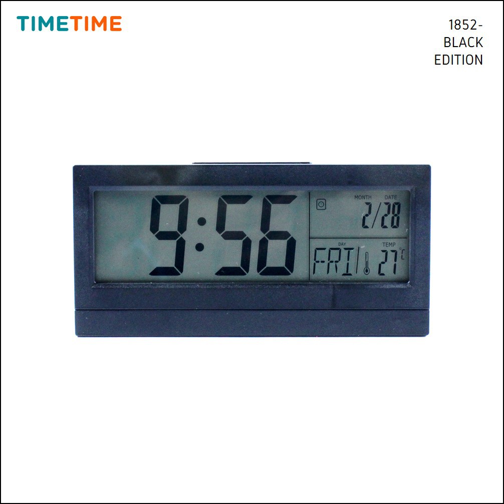 Jam Meja Smart Digital Alarm Desk Clock ES1852 Free Baterai