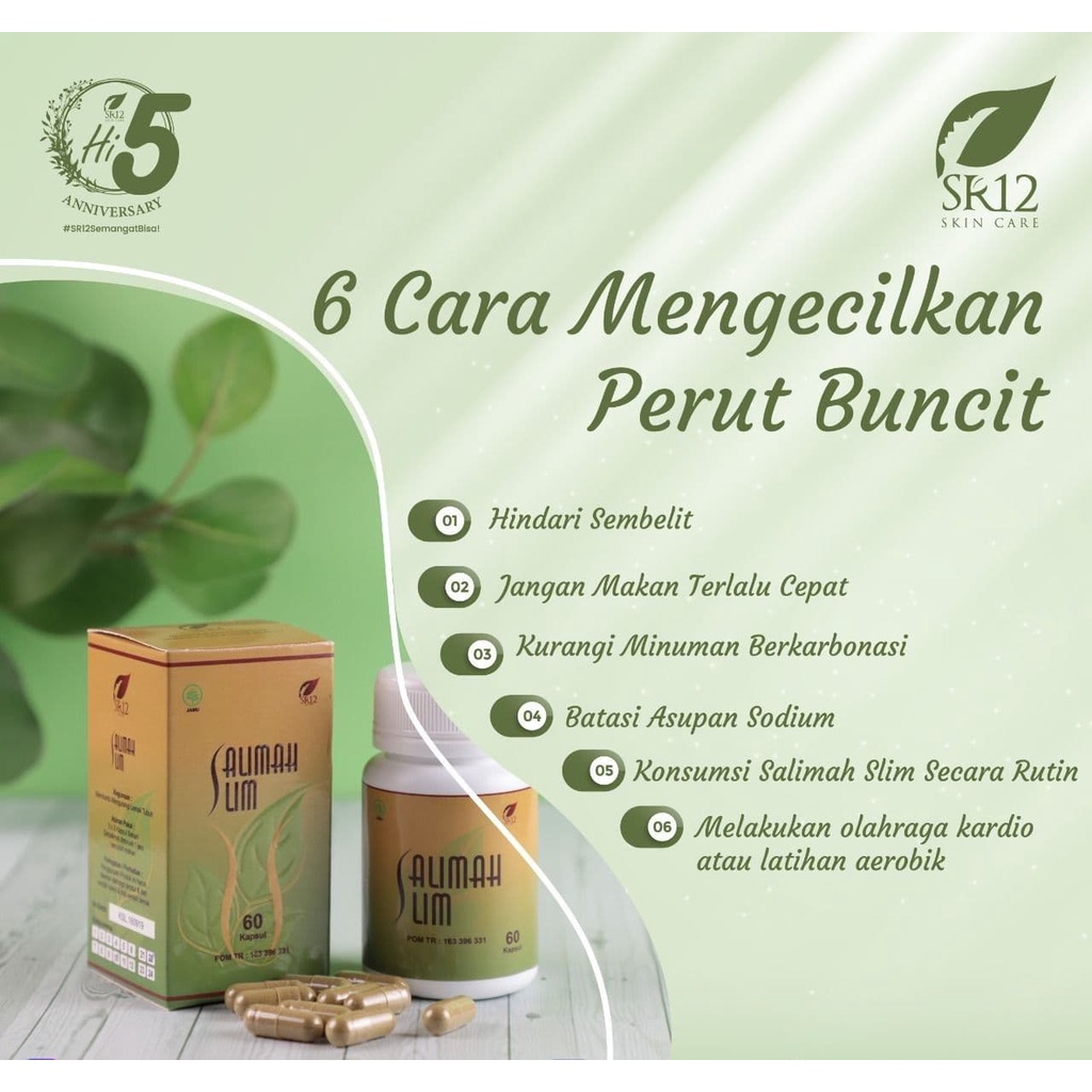 Salimah Slim SR12 Original Paket Pelakor Pelangsing Badan Cepat dan Ampuh Peluntur Lemak Kotor BPOM Perut Buncit Wanita Herbal Ori 100%