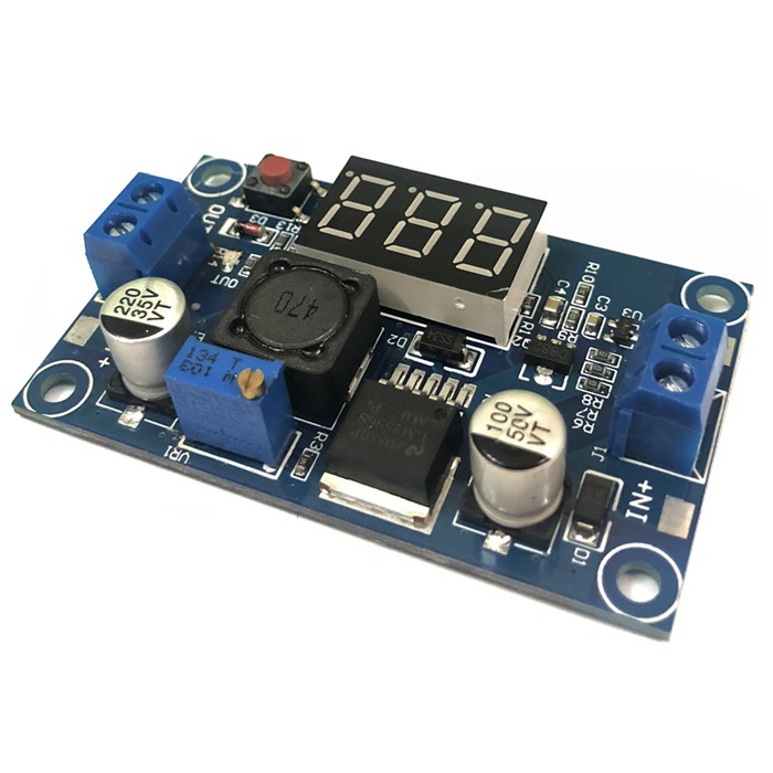 LM2596 With Display DC Adjustable Step Down Buck 7 Segment Voltmeter