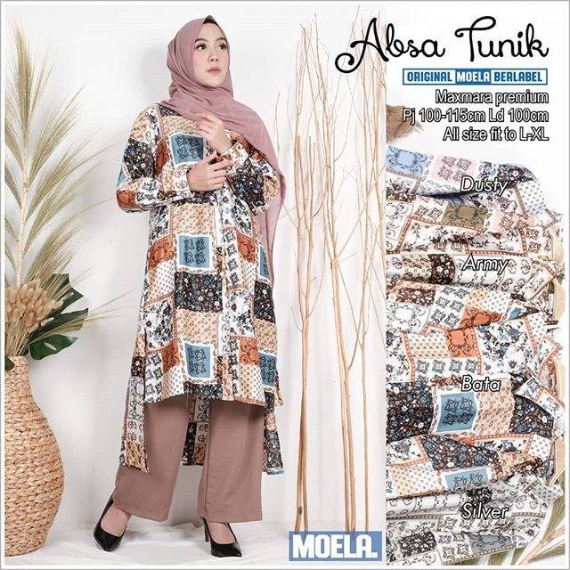 ATASAN TUNIK BAHAN MAXMARA MOTIF UNIK MURAH TERBARU | TUNIK HIJAB SOLO