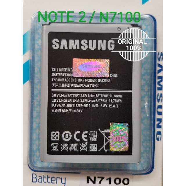 Baterai Battery Batre Original Samsung Galaxy Note 2 N7100 EB595675LU