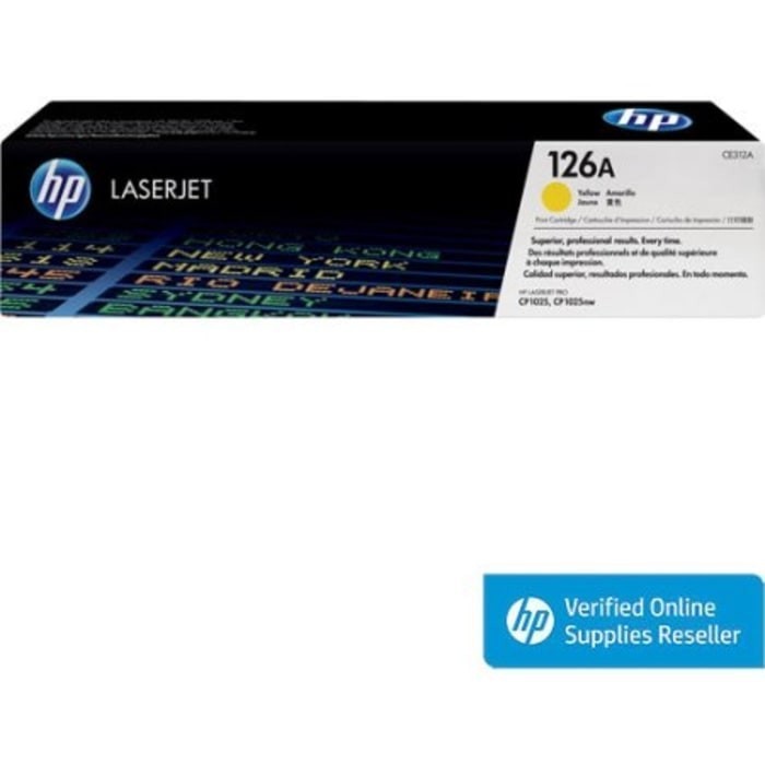 HP Toner 126A Yellow (CE312) For HP Color LaserJet CP1025, CP1025NW