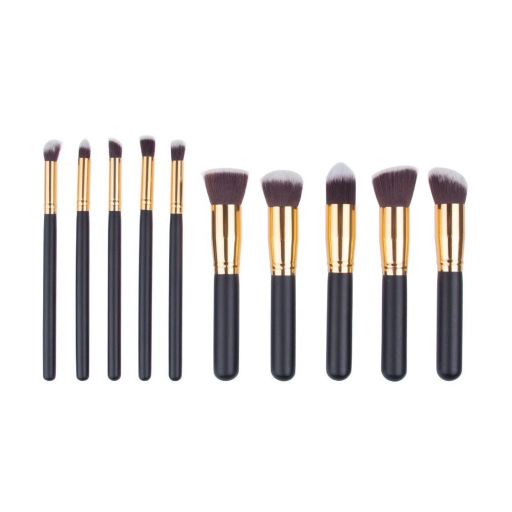 Brush Kuas Make Up Wajah 10 PCS / Kuas Make Up Wajah 1 Set Lengkap / Brush Make Up Set Premium Foundation Blush On Bedak Tabung Lembut / Make Up Brush Profesional Set Kuas Make Up / Kuas Alis Blas On Eyeshadow highliter Foundation / Kuas Make Up Lengkap