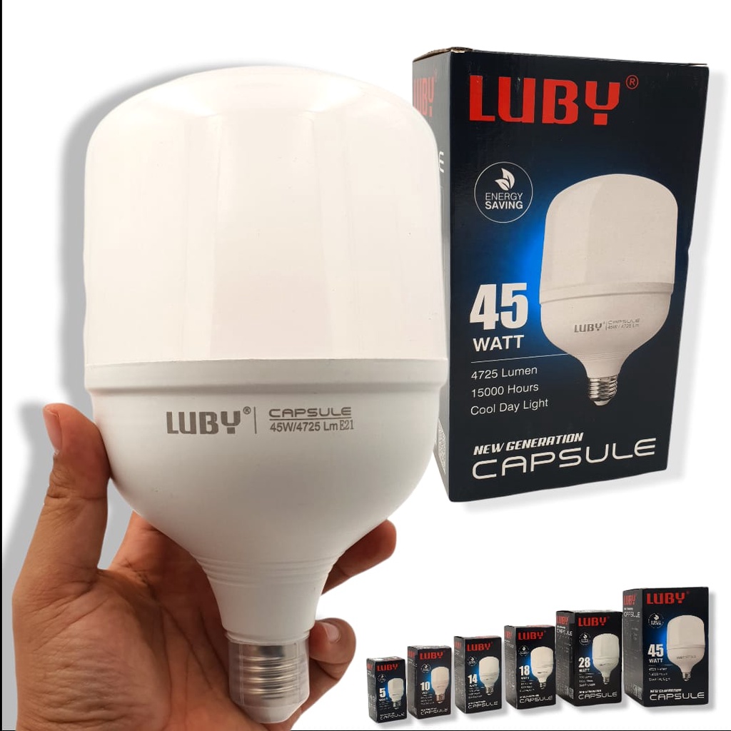 Lampu LED Putih Luby Capsule 45W Luby Capsule 50W Bohlam LED