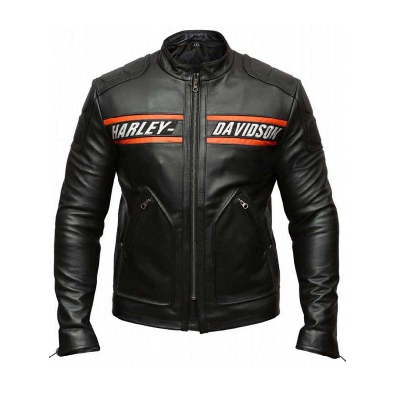 Jaket kulit biker - jaket kulit asli, Kulit asli domba model harley davidson