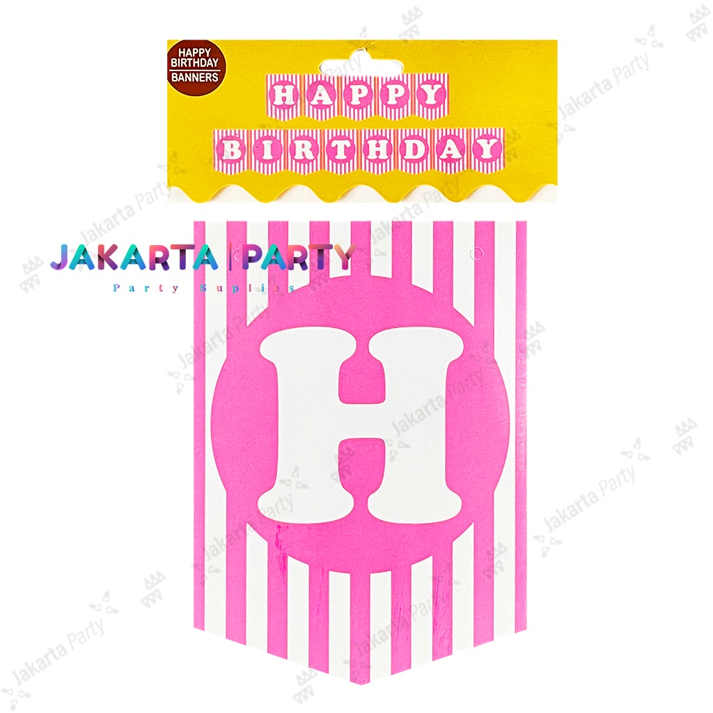 Banner Happy Birthday / Bunting Flag Motif Salur / Party Flag HBD