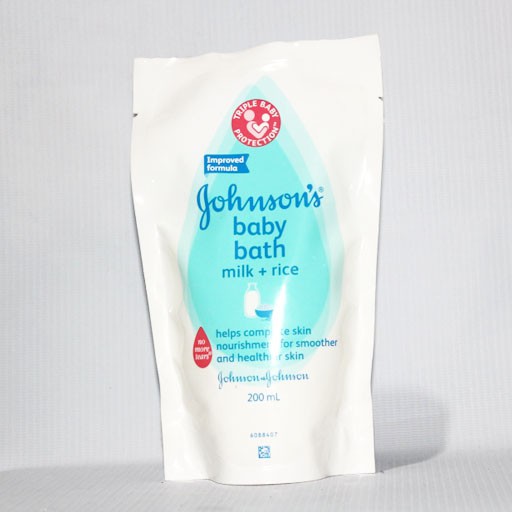 Johnson's Baby Bath Milk + Rice REFILL 200ml