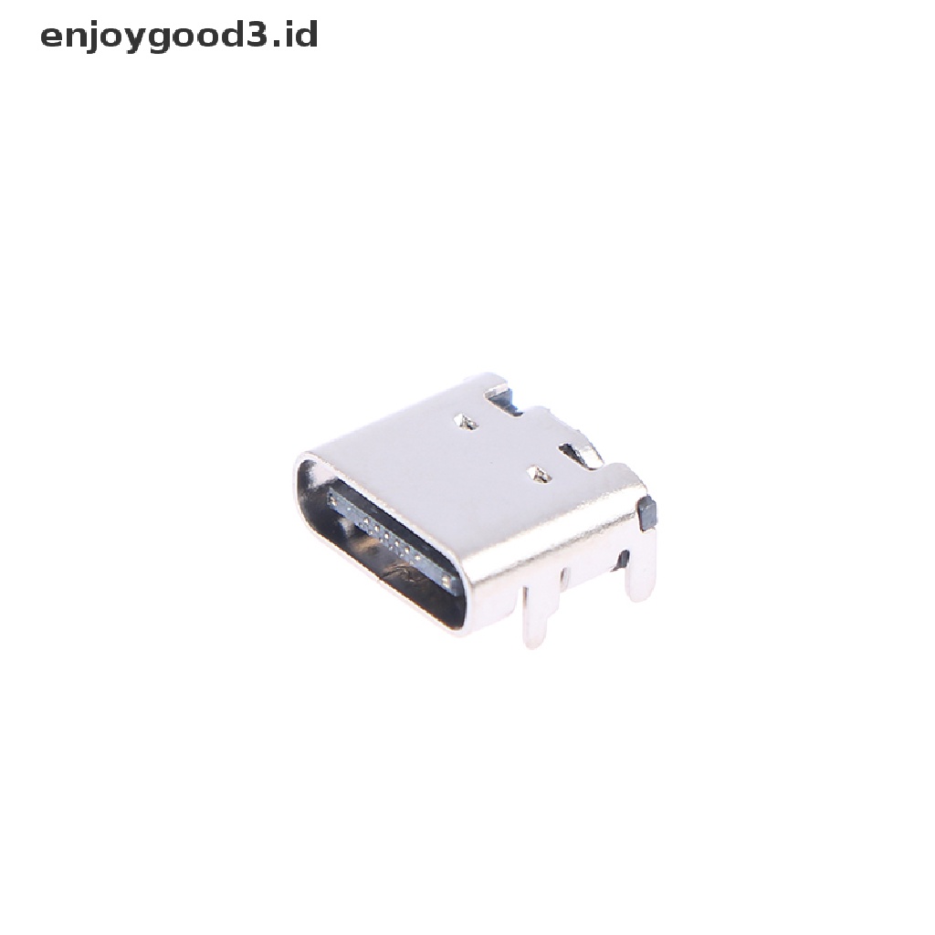 10pcs Konektor Soket Usb 3.1 16 Pin Tipe C Female Untuk Charger Handphone