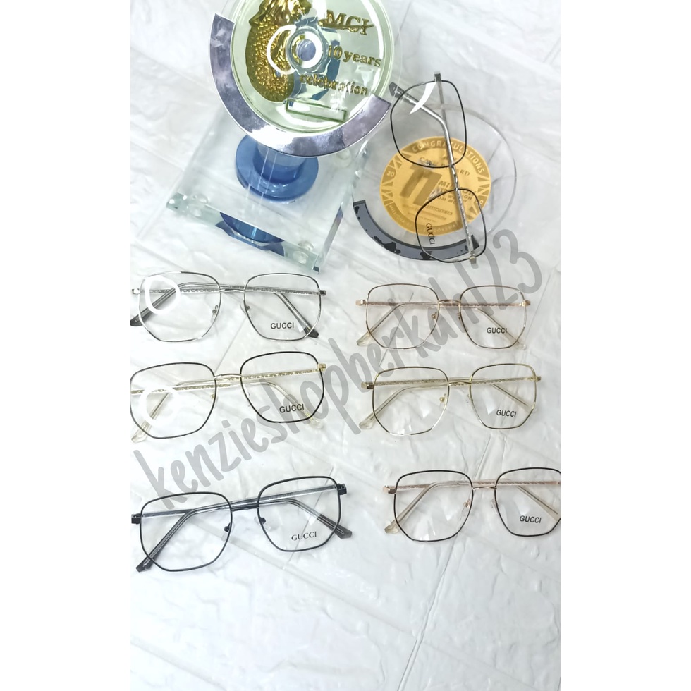 0235 KACAMATA BINGKAI PERESEGI BESAR WANITA FASHION TREND KOREA / KACAMATA PRIA WANITA NEW MODEL 202