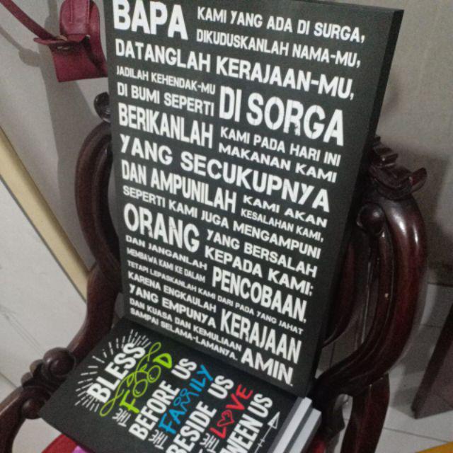 Poster Rohani Kristen / Dekorasi Gereja / Doa Bapa Kami (a0249)