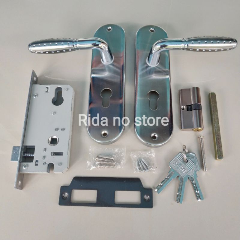 Handle Set Kunci ukuran Besar 25 cm Body Kunci Pintu Ongkel Gagang Pintu Rumah