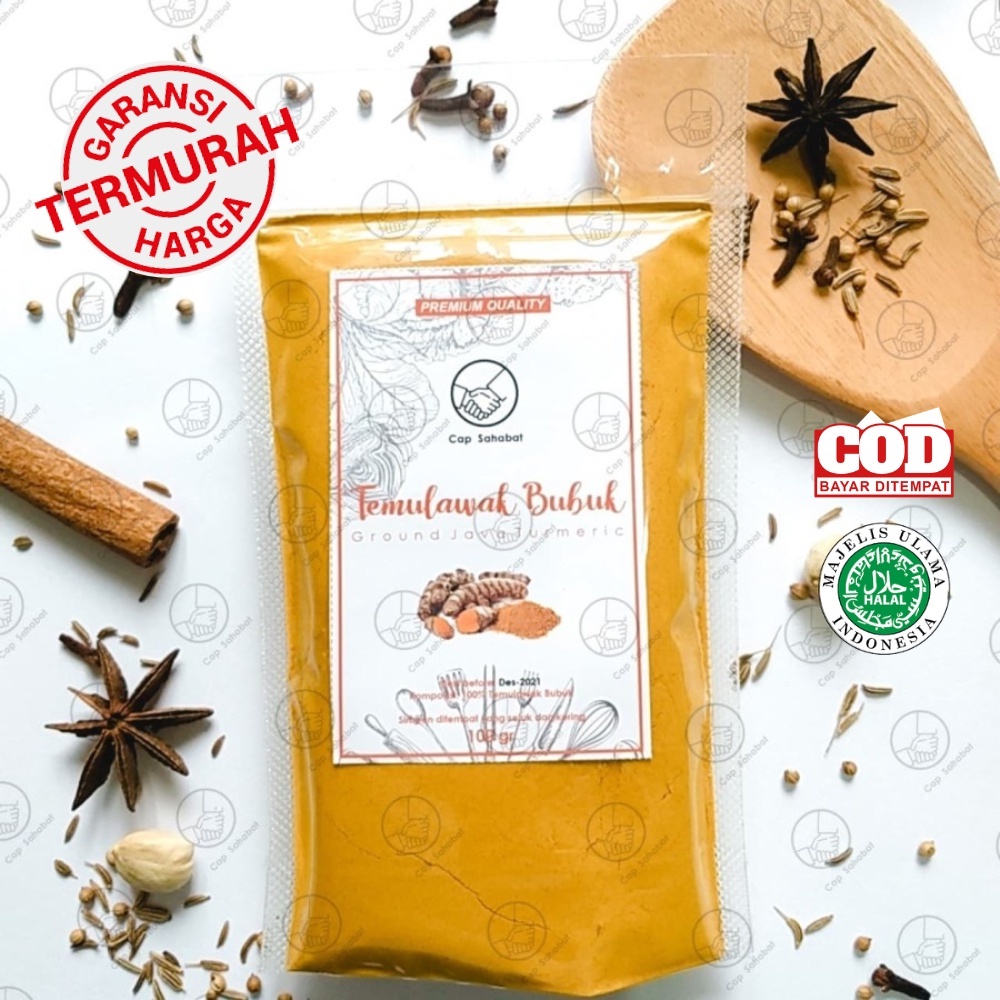 Temulawak Bubuk Asli 100gr / Bubuk Temulawak Murni 100% / Tumeric / JSR Rempah Kualitas Premium