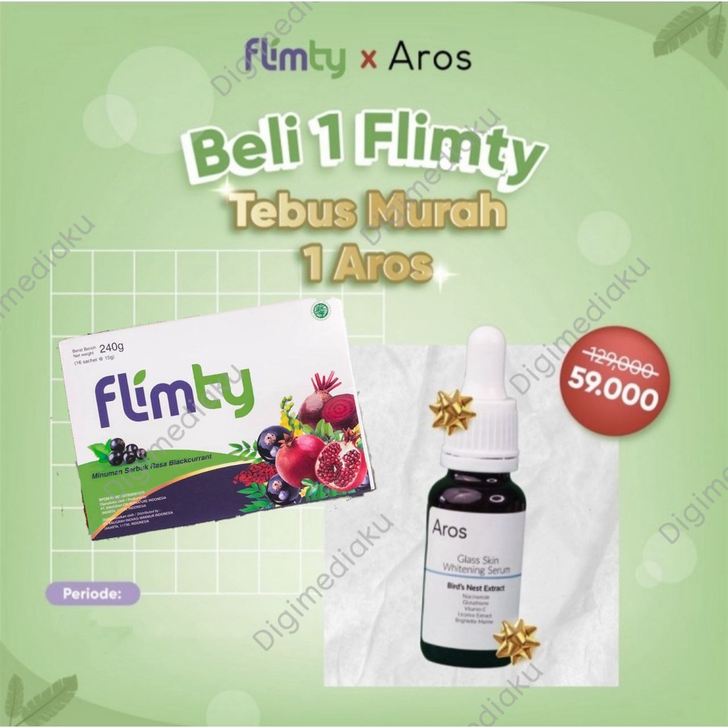 Promo Tebus Murah Flimty Fiber Detox Langsing Sehat Flimeal Aros Brightening Serum