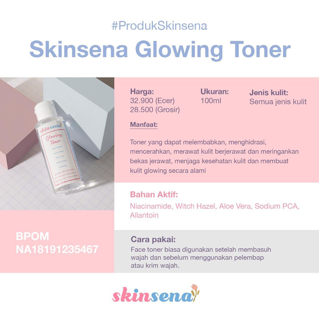 Glowing Toner BPOM - Skinsena