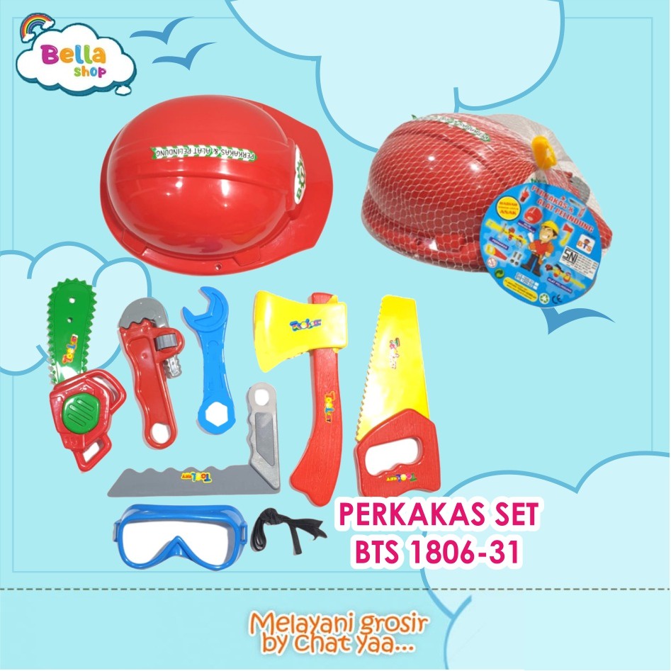 MAINAN TOOL SET ANAK LAKI PERKAKAS TUKANG MAINAN ALAT PERTUKANGAN BS