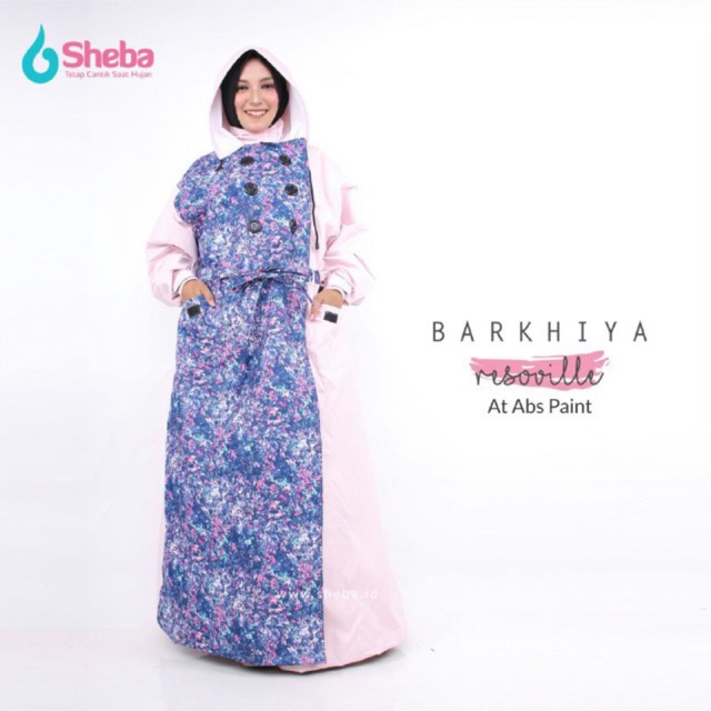 Jas Hujan Wanita / Jas Hujan Muslimah / Jas Hujan Syari / Jas Hujan Kimono / Jas Hujan Gamis Sheba