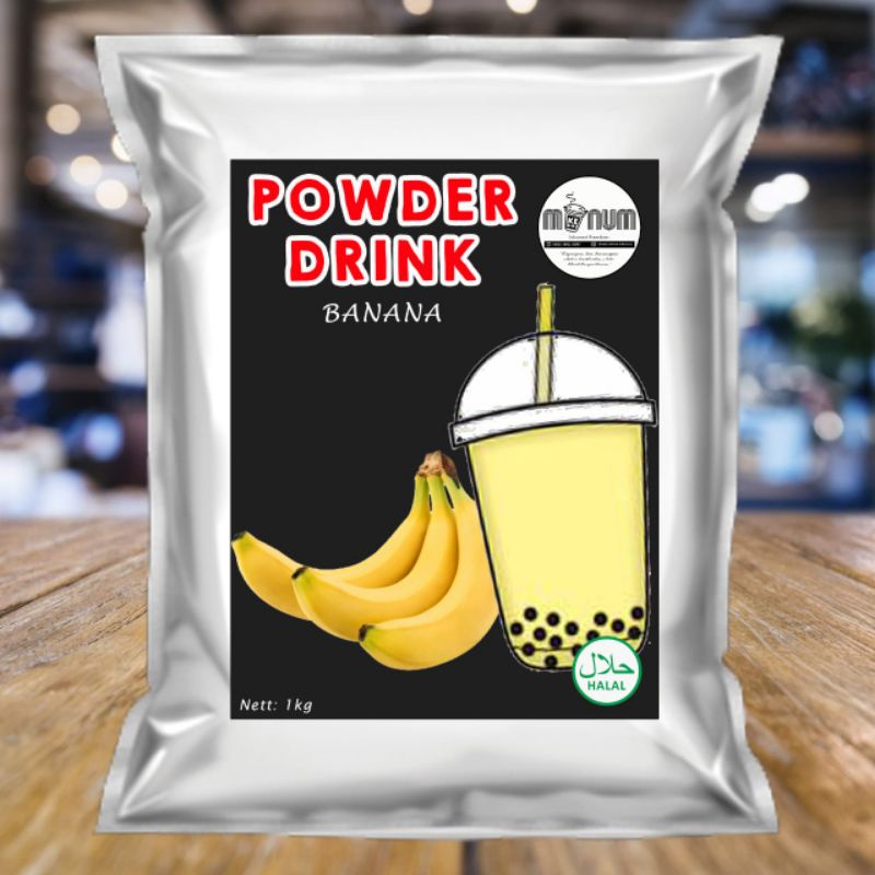 

Bubuk Minuman Rasa Banana Pisang 1kg / Bubuk Bubble Drink Premium