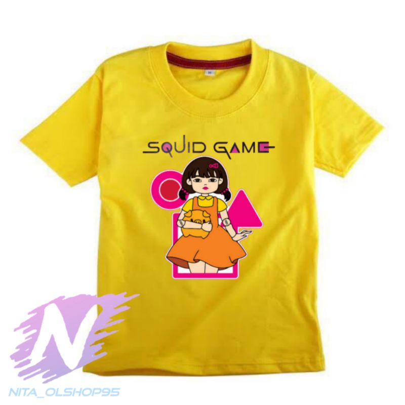 baju boneka squid game kaos anak squid game karakter boneka squid game