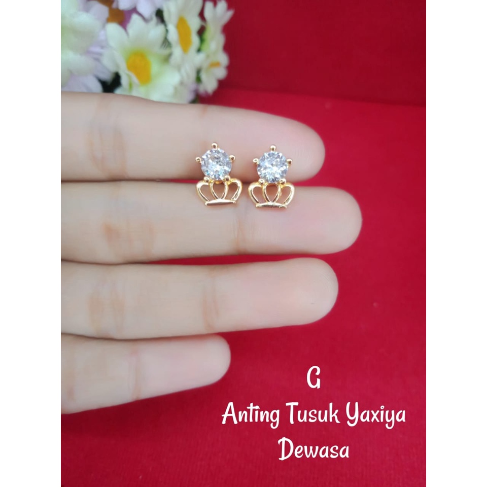 Anting Tusuk Mahkota Lapis Mas 24k Yaxiya