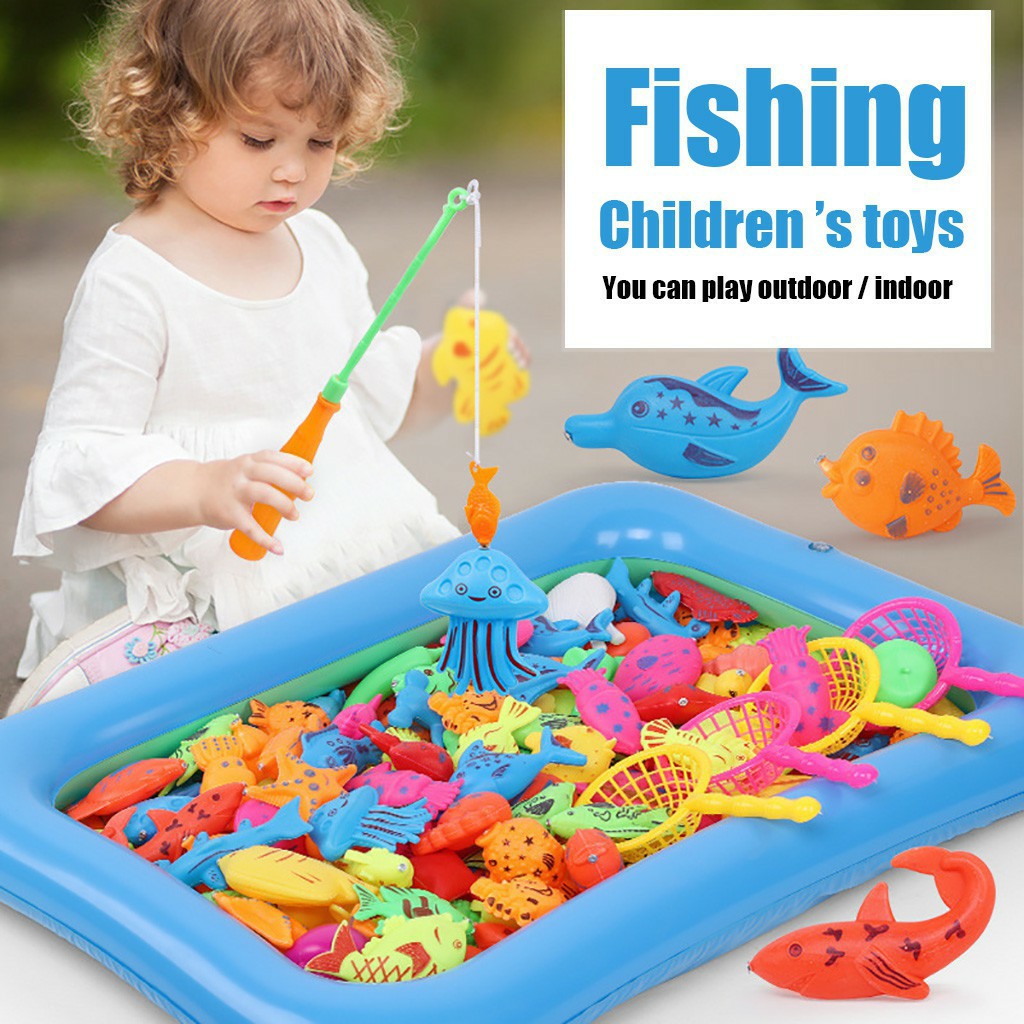 26 PCS Play Water &amp; Magnetic Fishing Game Summer Toy Pool Set- Mainan Anak