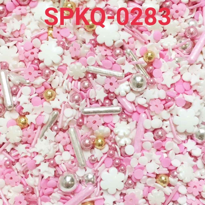 

SPKQ-0283 SPRINKLES SPRINKLE SPRINGKEL 250GR MUTIARA BUNGA PINK PUTIH TERBARU