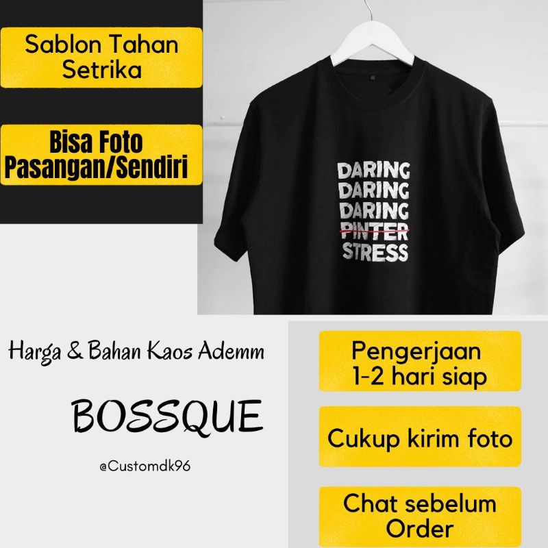 Kaos Custom Kata Kata Lucu Pria Wanita