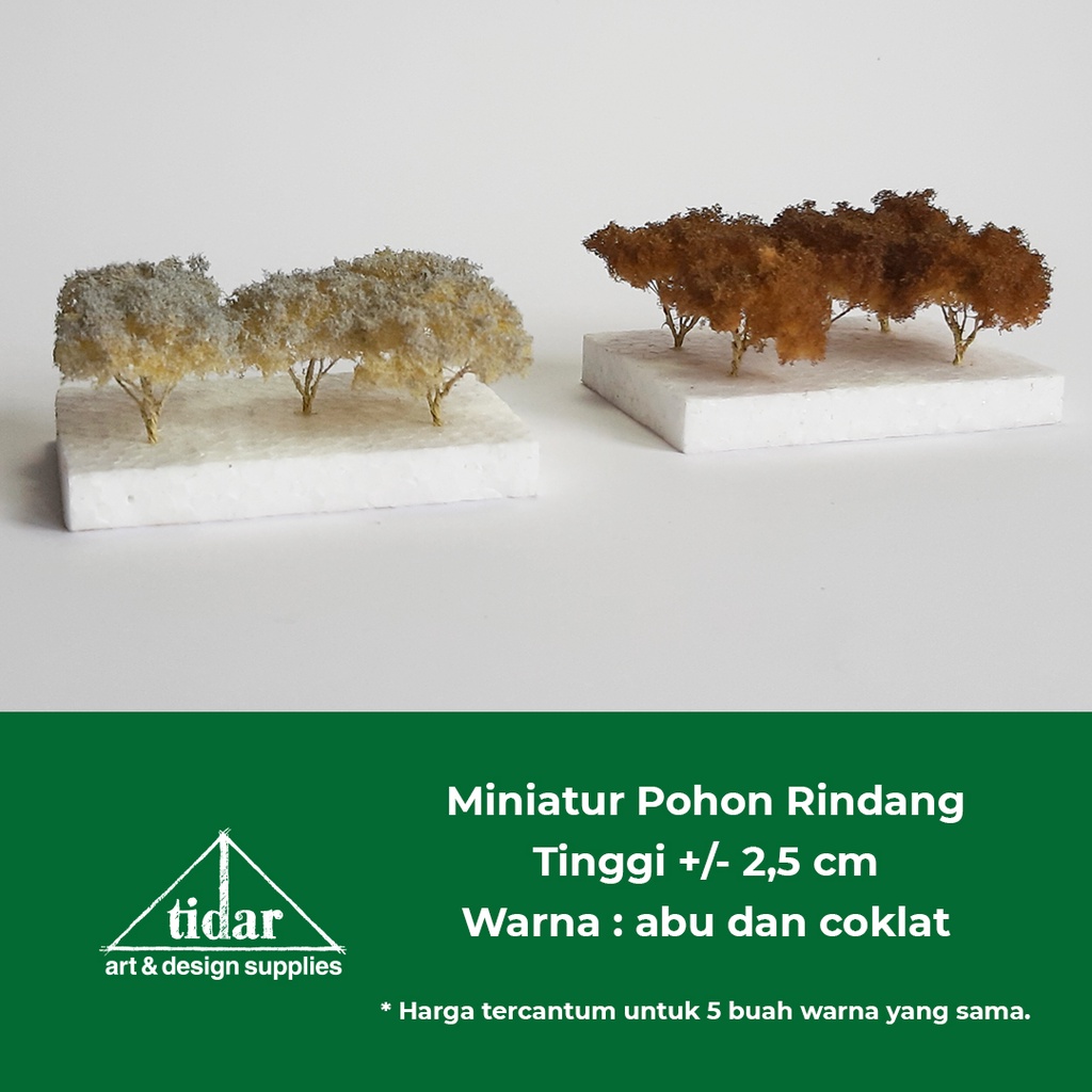 

[MR] MG - Miniatur Pohon Rindang Tinggi 2,5 CM - Beringin Cabang Abu Coklat