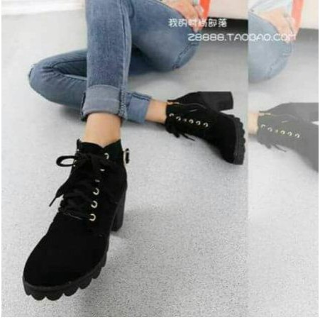 SEPATU BOOTS WANITA ZIPER AN32 RD 13