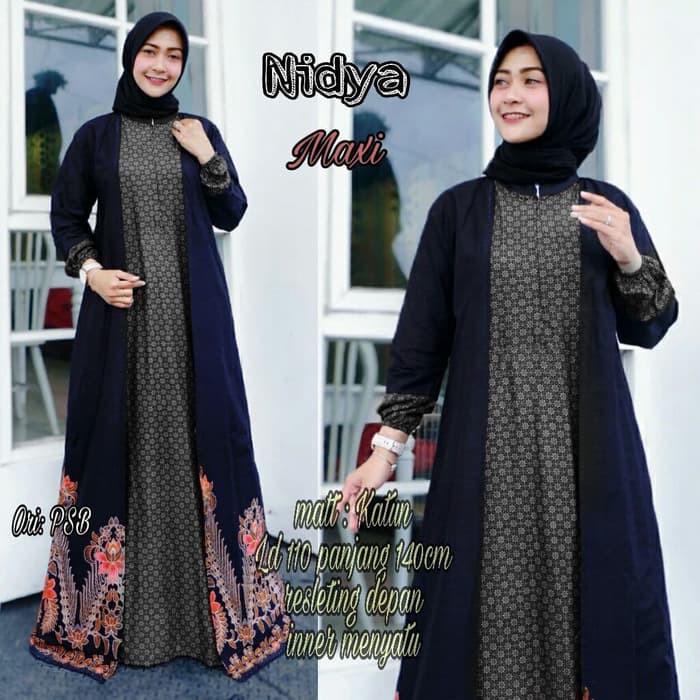 Baju Gamis jumbo terlaris terbaru 2020 gamis modern Hitam