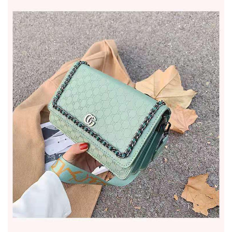 BJ15589 - BLACK/GREEN/RED/WHITE - TAS WANITA FASHION IMPORT MODIS ELEGAN TERMURAH TERLARIS TERBARU BAGSTORE JAKARTA TAS BATAM ELJ5589