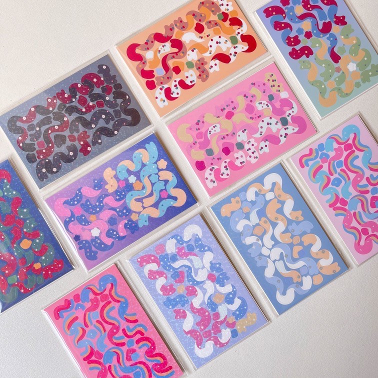 

1pc Confetti Holo Ribbon Sticker (min. belanja 10rb)
