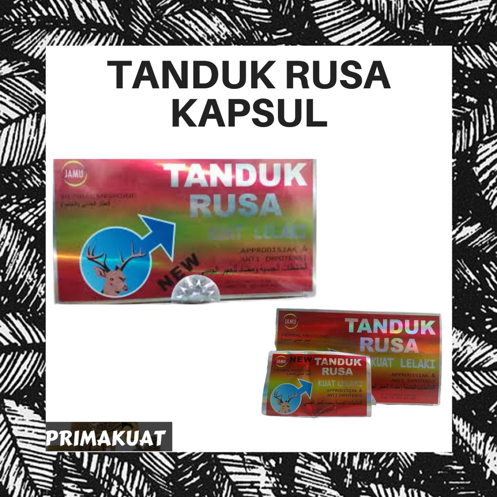 KAPSUL TANDUK RUSA ASLI - JAMU HERBAL NEW TANDUK RUSA KUAT LELAKI ORI