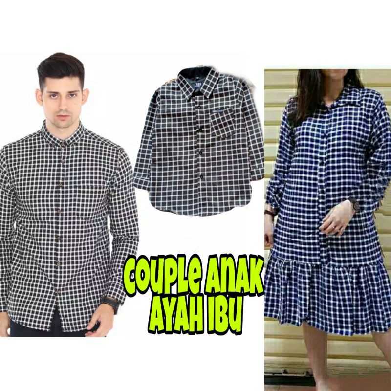 kemeja flanel koko anak ayah kakak adik pria cowok laki laki remaja ayah anak flanel adem