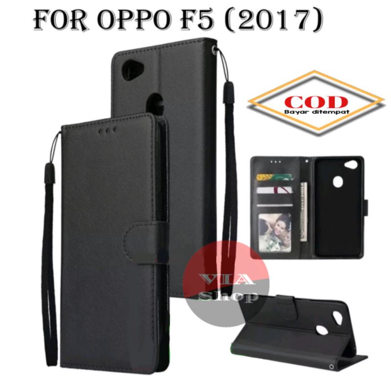 SARUNG DOMPET HP OPPO F5 2017/FLIP CASE COVER LEATHER PREMIUM FOR OPPO F5 2017