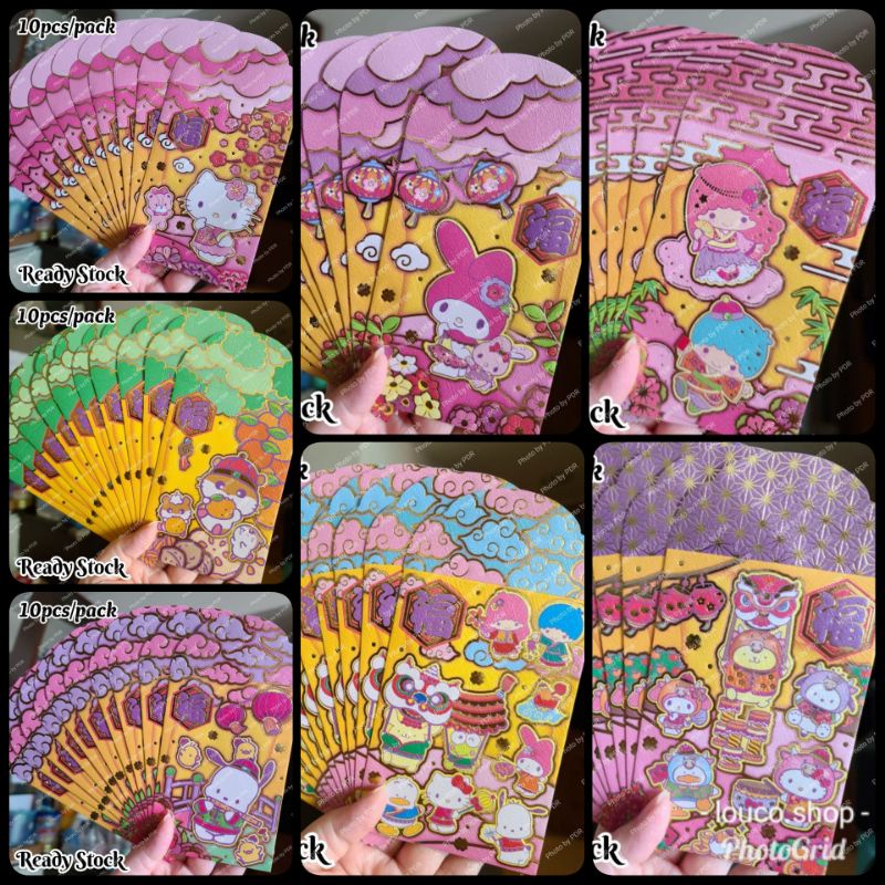 

Angpao Imlek Sincia CNY Lebaran Colourful Isi 10 Pcs Sanrio Karakter Hello Kitty, My Melody, Little Twin Stars, Pochacco, Coro Coro Kuririn
