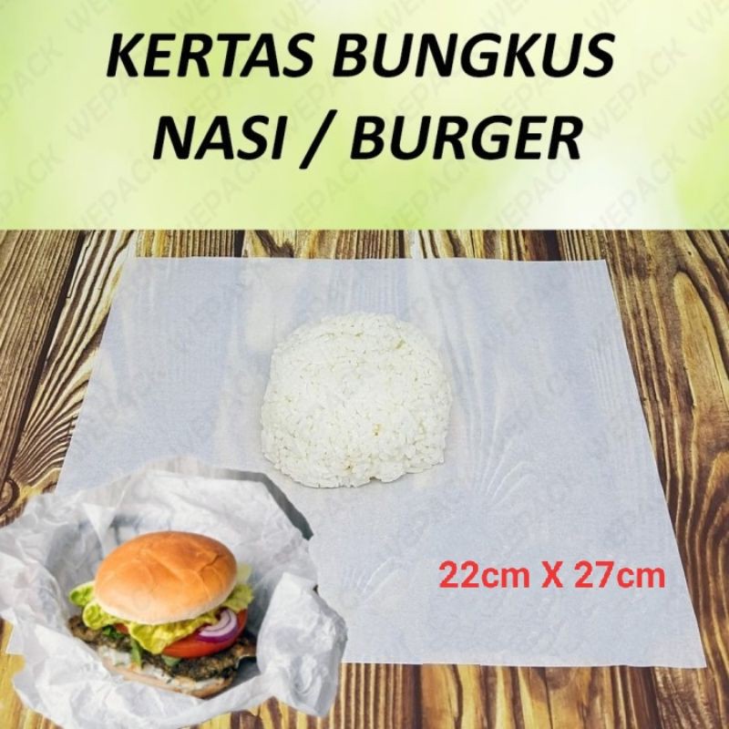 kertas nasi KFc Polos isi 100