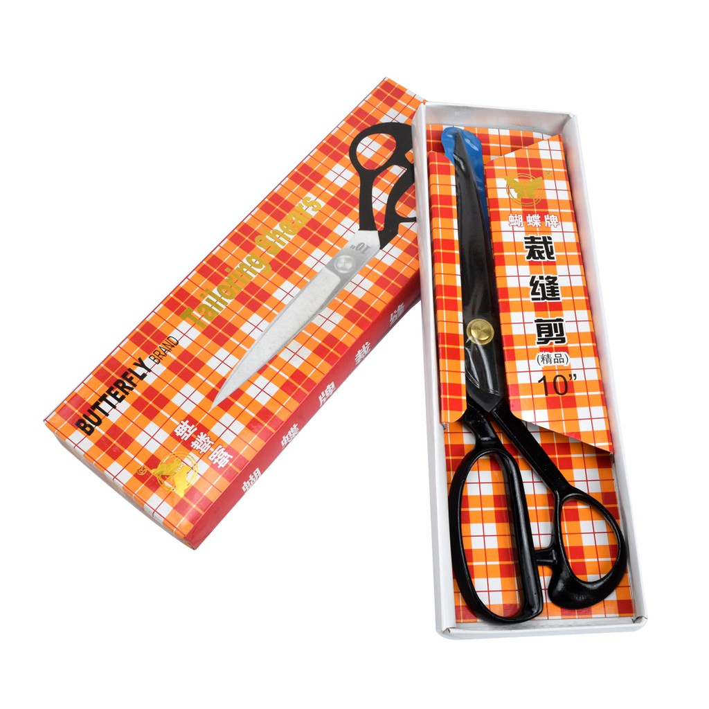 

Gunting Potong Bahan Kain BUTTERFLY 10" Professional Tailor Scissors