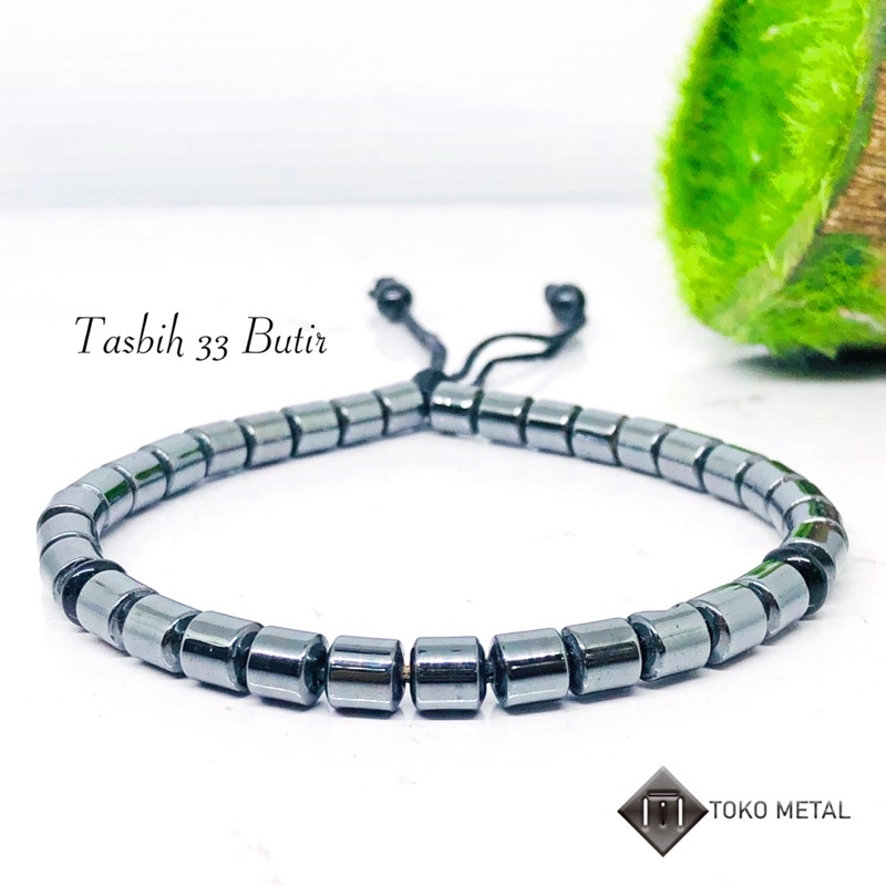 Gelang Tasbih Blustin Kotak/Bulat 33 Butir 6 mm [ Toko Metal ]