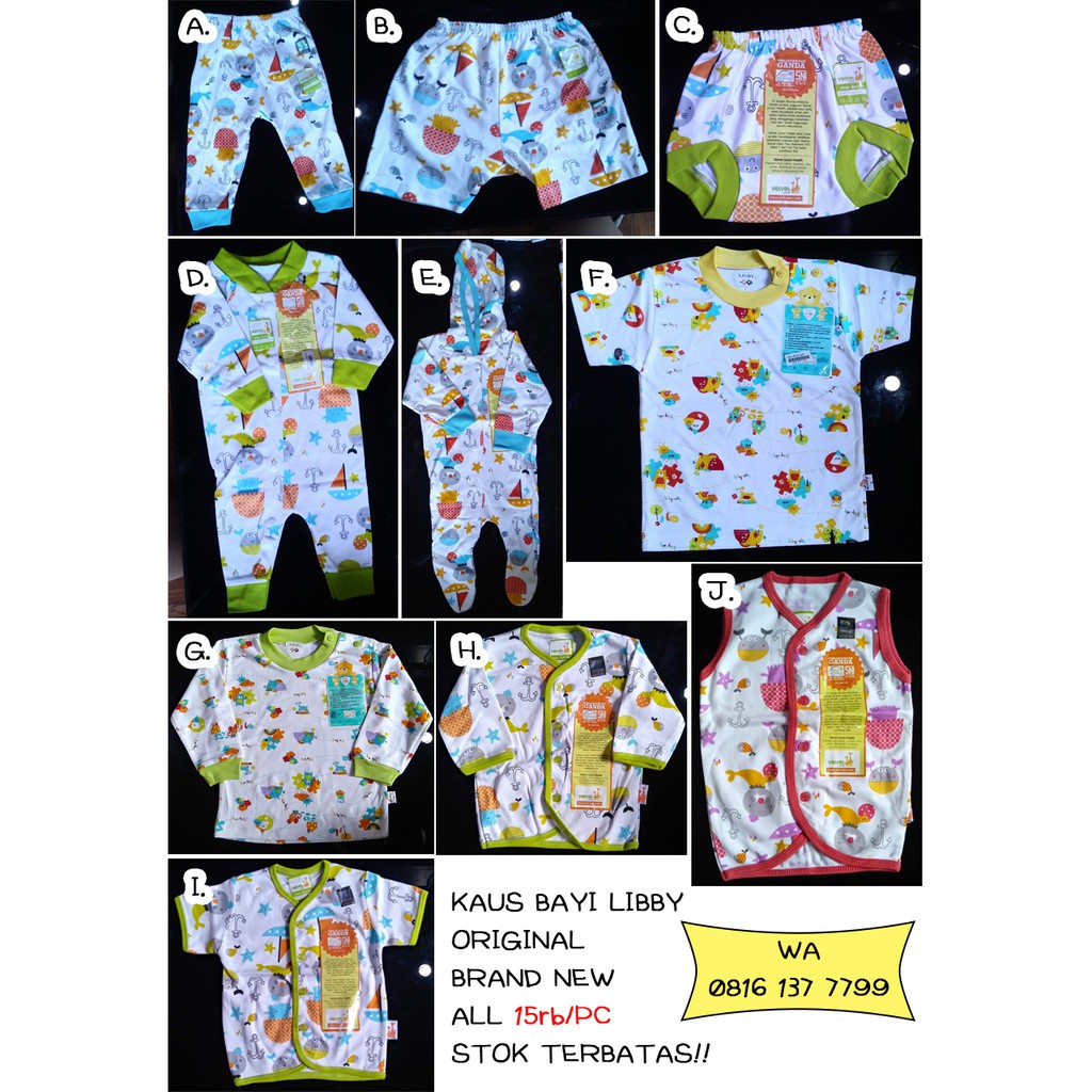 pakaian bayi merk Libby/Velvet