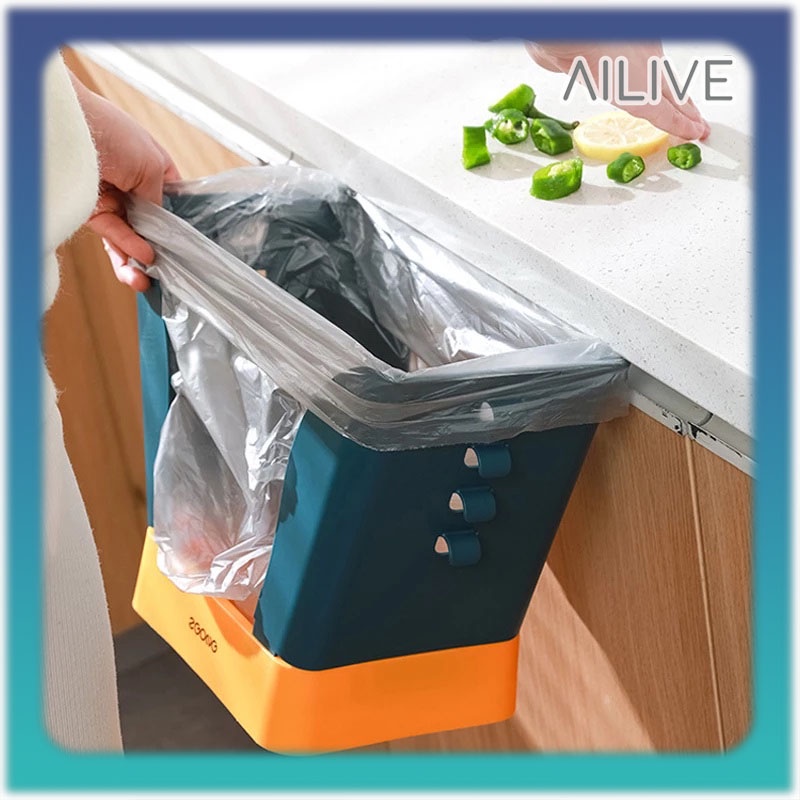 Tempat Sampah Portable Fleksibel Plastik Lipat Multifungsi / Plastik Sampah Garbage Bag Holder Portable