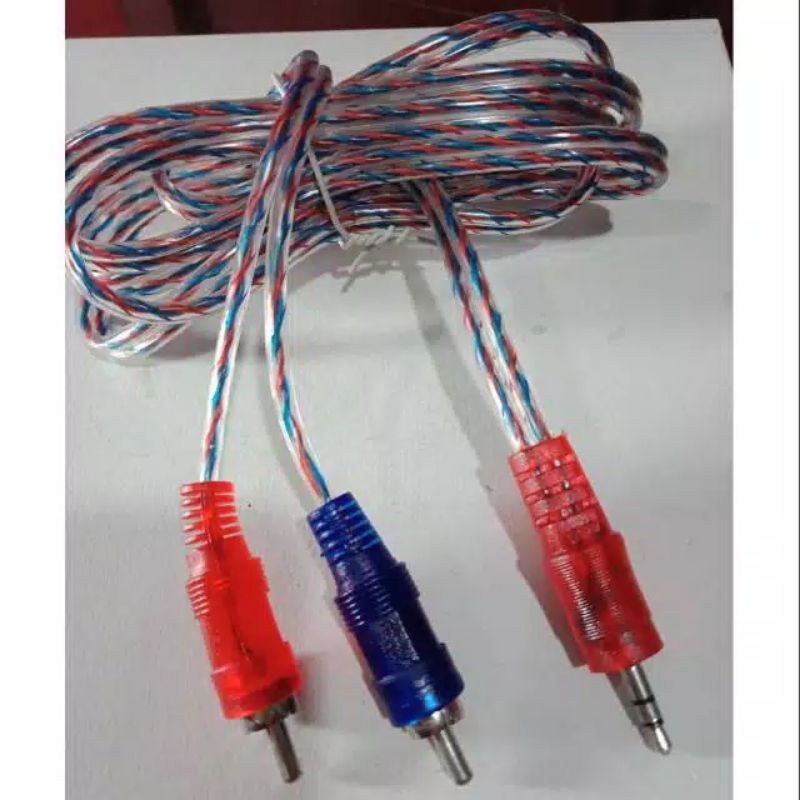 Kabel Jack Aux stereo, colokan HP ke RCA