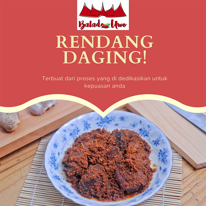 

Rendang Daging Khas Minang (Balado Uwo)