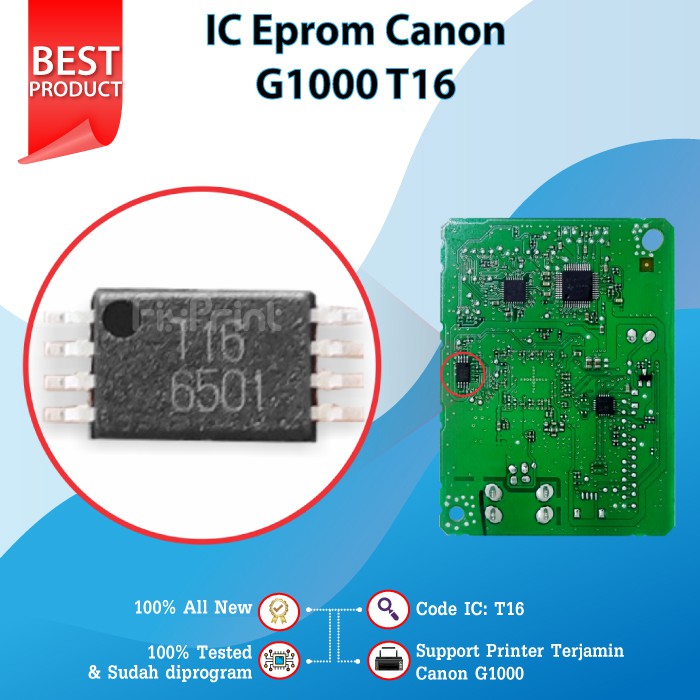 IC Eprom Canon G1000 T16 IC Eeprom Reset Mainboard Canon G1000 Resetter Board G1000 T16 New