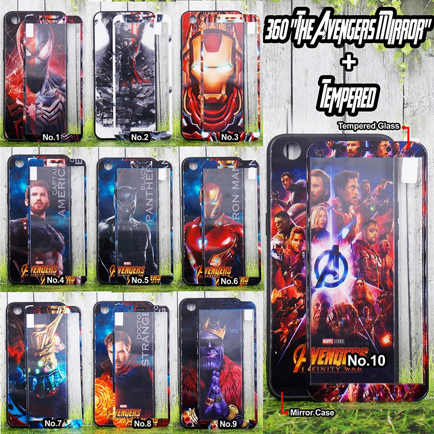 360 &quot;The Avengers Mirror&quot; + Tempered Type &gt; Samsung/Oppo/Xiaomi/Vivo/Iphone