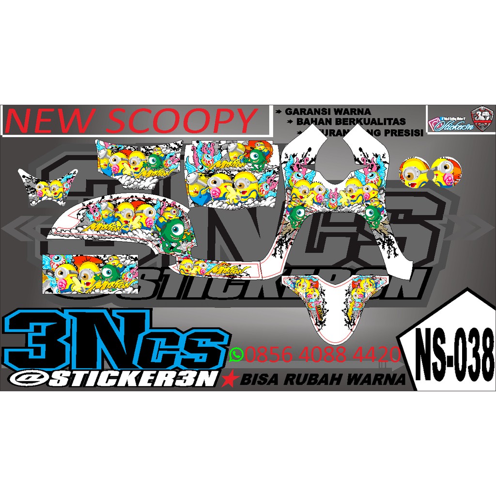 Decal Full Body NEW Scoopy minion, decal new scoopy minion fullbodi plus dasbor